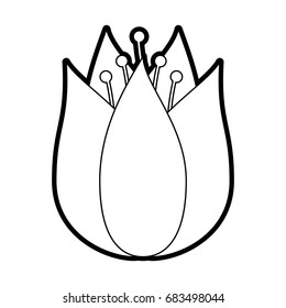 single paint flower icon image