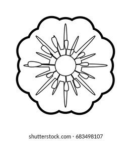 single paint flower icon image