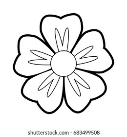 single paint flower icon image