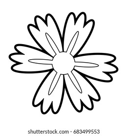 single paint flower icon image