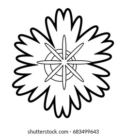 single paint flower icon image