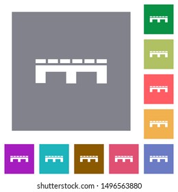 Single pallet flat icons on simple color square backgrounds