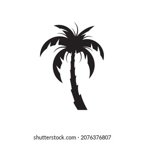 Single palm tree icon vector isolated