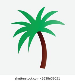 Single Palm Tree Illustration and Graphic art