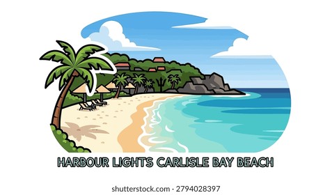 Single palm tree on sandy beach