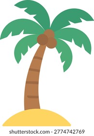 Single palm tree under clear tropical sky