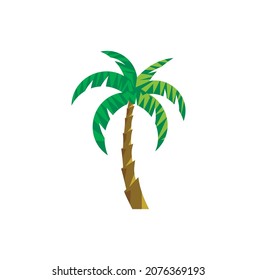 single palm tree vector illustrations