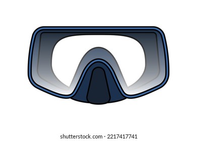 Single pane dive mask vector illustration.
