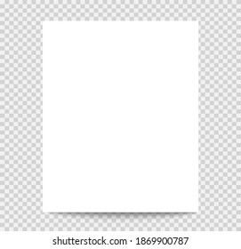 Un solo papel. Vector página de papel blanco realista con esquina curvada. Ilustración del vector