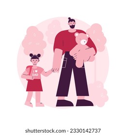Single parent abstract concept vector illustration. Single-person adoption, mom with son, income support benefits, without spouse, children care, raising alone, parenthood abstract metaphor.
