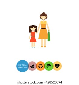 Single parent with child