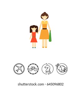 Single parent with child
