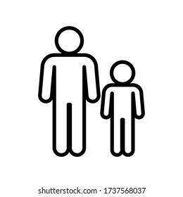 single parent icon symbol vector on white background