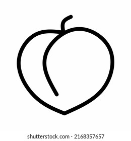 Single peach line icon in linear style isolated on white background. Pictogram symbol and illustration for logo. Thin black line vector.
