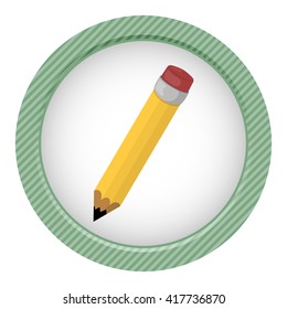 Single pencil colorful vector icon