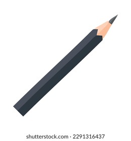 Icono de un solo lápiz sobre fondo blanco aislado