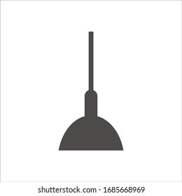 Single pendant light minimalistic chandelier icon