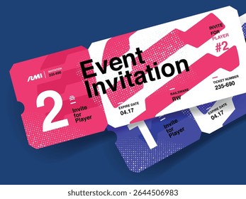 Single person admission ticket vector. Tickets for cinema, movie, circus, theater, film, festival, casino, club, music, etc. Event admission ticket, entrance ticket. Vector illustration