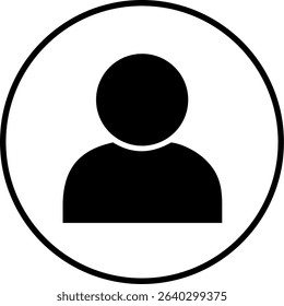 A single person icon, designed in a flat style, suitable for user interfaces.