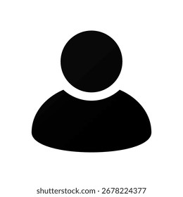 Icono de una sola persona. Símbolo de perfil de usuario. Vector signo humano. Hombre avatar ilustración. EPS 10.