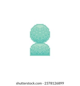 Single Person Logo Icon in Pixel Art