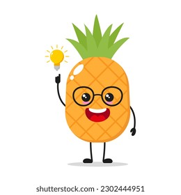 Single Pineapple Eureka Moment Vector Illustration