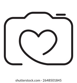 Single pink heart continuous wavy line art drawing on white background. Happy Valentine's day header or banner or letter template. Vector illustration