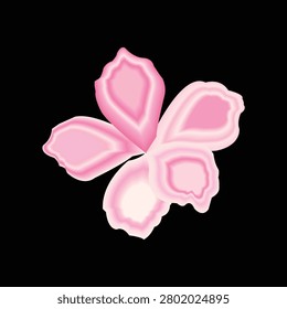 A single pink periwinkle flower blooming on a green leafy stem