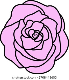 Elemento romántico aislado de la flor de rosa sola