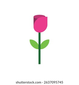 single pink rose symbolizing affection. Ideal for flower shop branding, Valentine’s cards, romantic gifts, or wedding invitations.