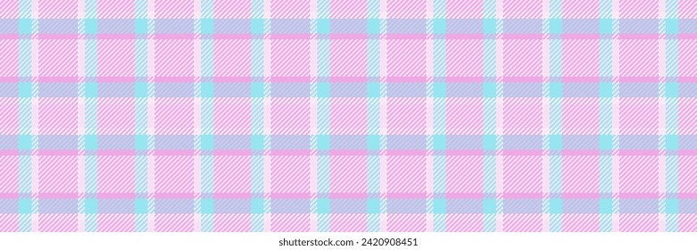 Einziger gepolsterter Hintergrund, ruhiger Vektorscheck Tartan. 60er Jahre Muster Textil Textur nahtlos in Licht und türkisfarben.