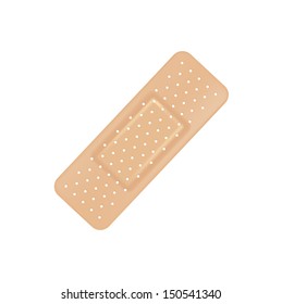 single plaster isolated on white background