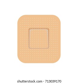 single plaster isolated on white background