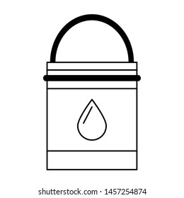 single plastic water bucket icon cartoon vector illustration graphic design
