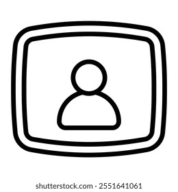 Single Player Icon Vector Line Icon Design