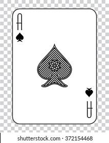 Single playing cards  with a transparent background for poker from a deck. Quality vector, classic design.
