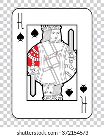 Single playing cards  with a transparent background for poker from a deck. Quality vector, classic design.