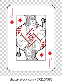 Single playing cards  with a transparent background for poker from a deck. Quality vector, classic design.