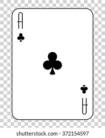 Single playing cards  with a transparent background for poker from a deck. Quality vector, classic design.