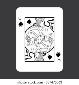 Single playing cards vector: Jack
