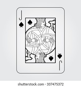 Single playing cards vector: Jack
