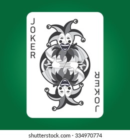 Single playing cards vector: Joker
