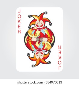 Single Playing Cards Vector: Joker