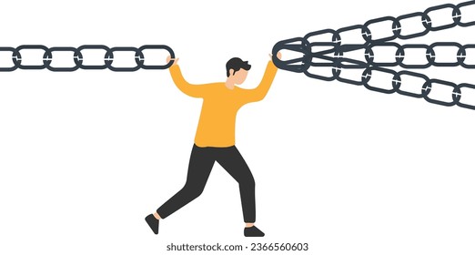 Single point of failure, Risk or vulnerable weak point to make all systems down, important point to hazard or beware danger, Try so hard to hold chain, Multiple chains to avoid failure

