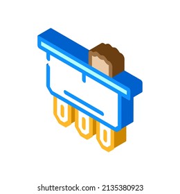 single pole double throw electrical switch isometric icon vector. single pole double throw electrical switch sign. isolated symbol illustration
