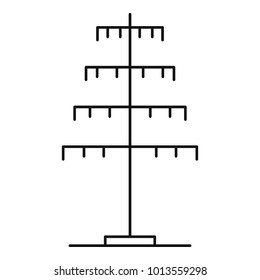 Single pole icon. Outline illustration of single pole vector icon for web