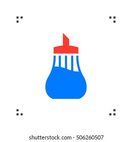 Single portion sugar bowl icon vector, solid flat sign, colorful pictogram isolated on white, logo illustration