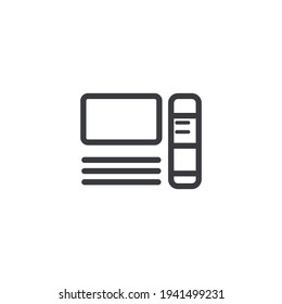 Single post line art icon vector illustration. Website icon with white background 