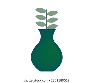 Single pot with few leaves