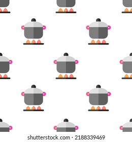 Single pot pattern. pot concept. flat trendy Vector seamless Pattern, background, wallpaper